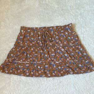 Indigo Rising floral print ruffle skirt, size xl